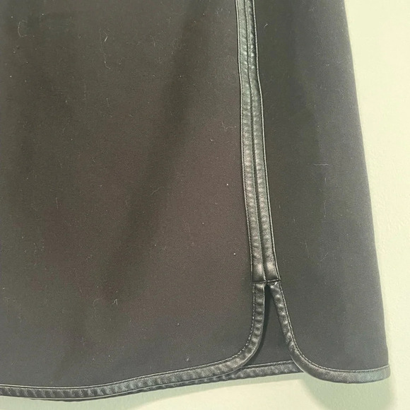Joe Fresh Black Skirt with Leather Trim - Size 0 - Picture 4 of 7